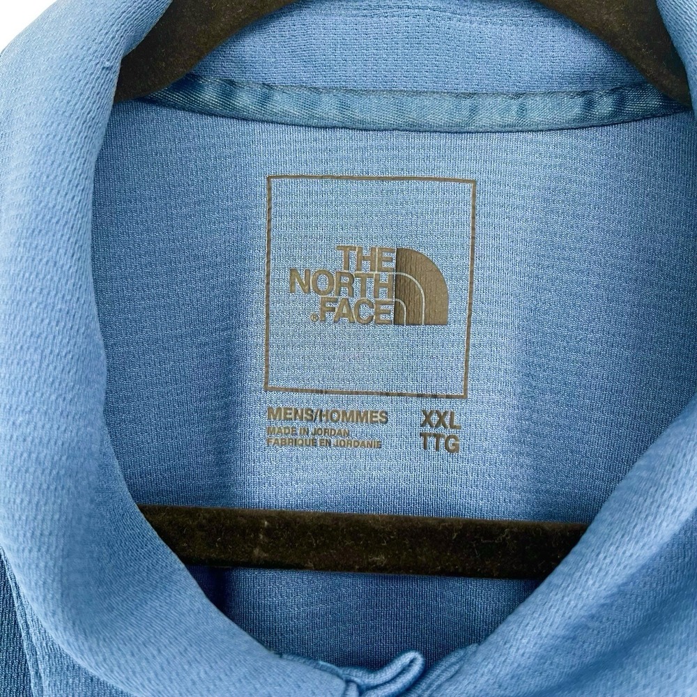 The North Face Men's Polo Shirt 2XL Blue FlashDry Performance Golf Hiking - Picture 2 of 8